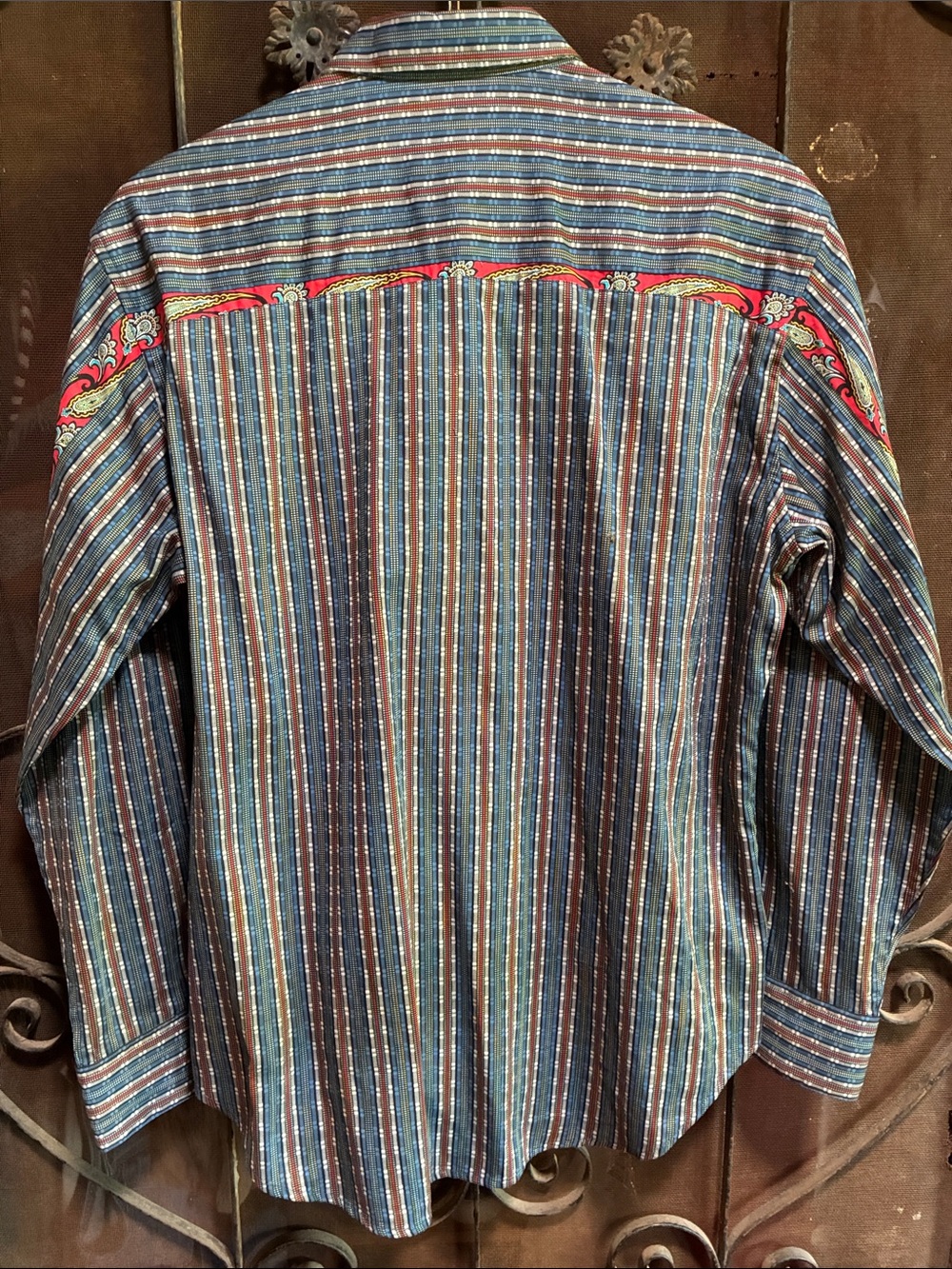 Robert Graham Turquoise Embroidered Dress Shirt - Picture 4 of 4
